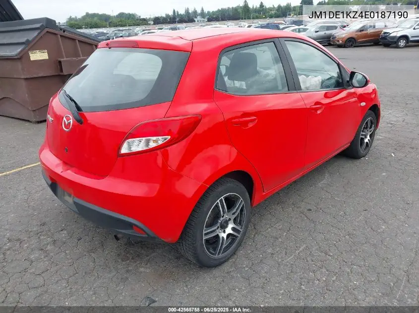 2014 Mazda Mazda2 Sport VIN: JM1DE1KZ4E0187190 Lot: 42565758