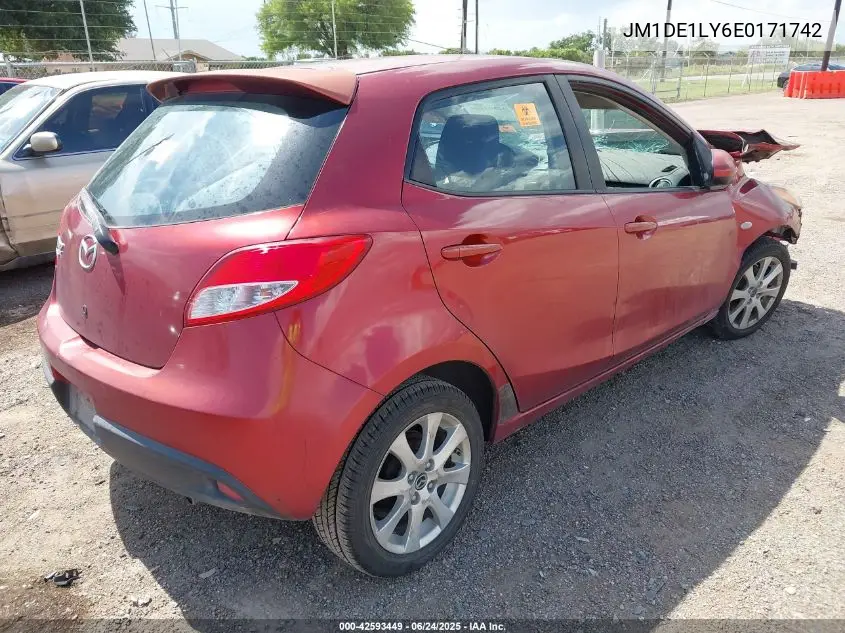 2014 Mazda Mazda2 Touring VIN: JM1DE1LY6E0171742 Lot: 42593449