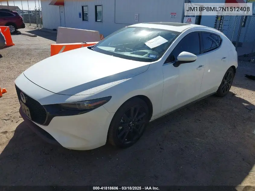2022 Mazda Mazda3 Hatchback Premium VIN: JM1BPBML7N1512408 Lot: 41818606