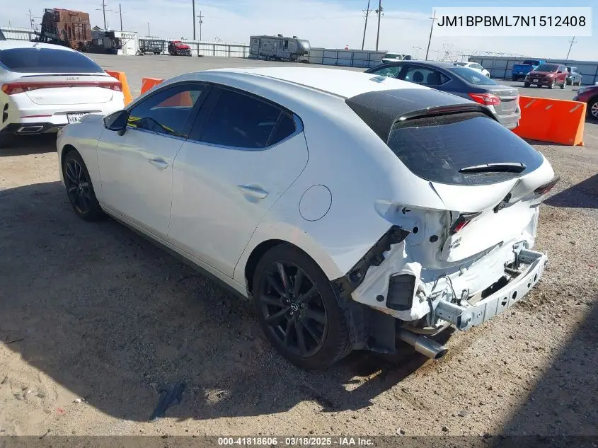 2022 Mazda Mazda3 Hatchback Premium VIN: JM1BPBML7N1512408 Lot: 41818606