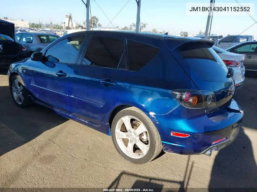2004 Mazda Mazda3 S VIN: JM1BK143041152552 Lot: 42215652