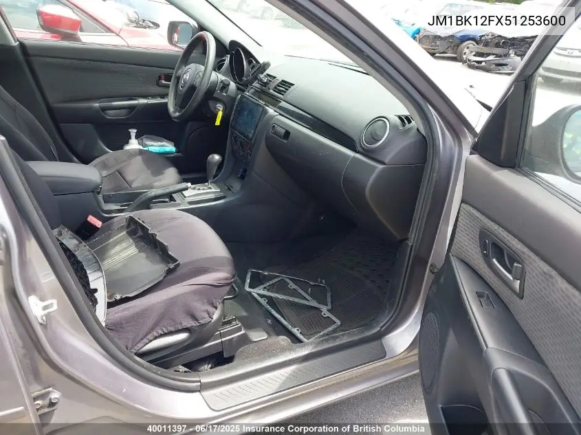 2005 Mazda 3 I VIN: JM1BK12FX51253600 Lot: 40011397