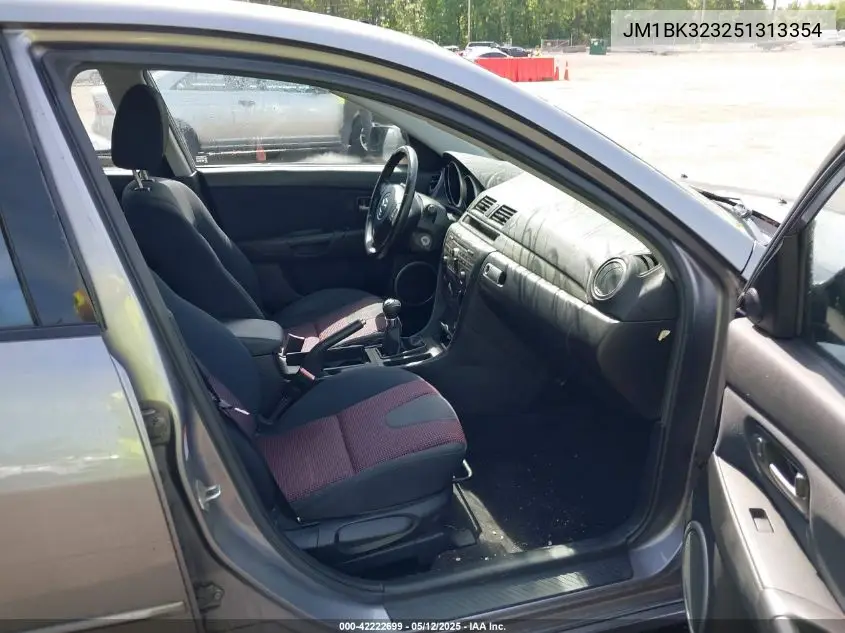 2005 Mazda Mazda3 S VIN: JM1BK323251313354 Lot: 42222699