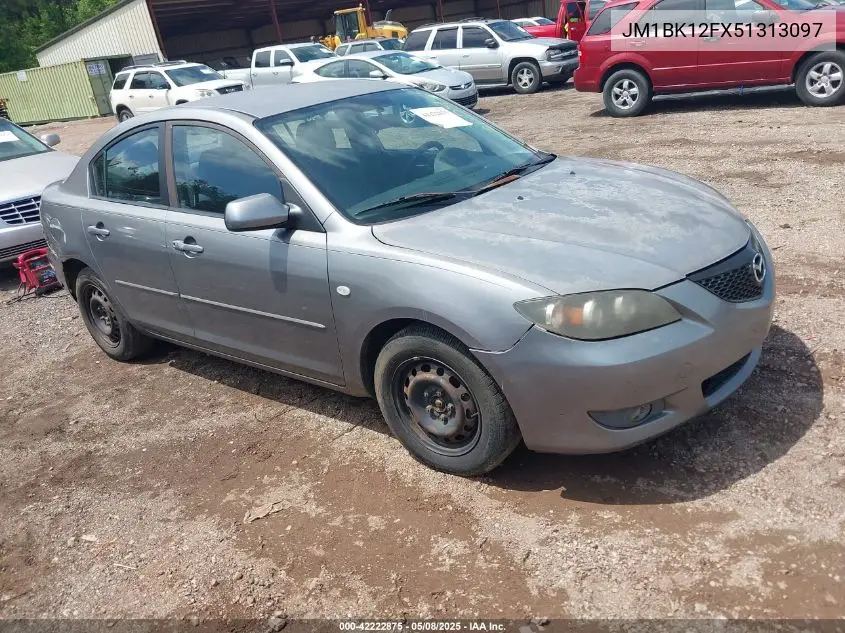 2005 Mazda Mazda3 I VIN: JM1BK12FX51313097 Lot: 42222875