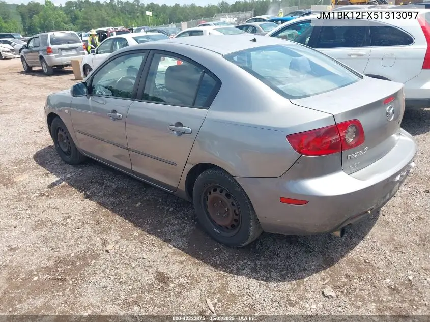 2005 Mazda Mazda3 I VIN: JM1BK12FX51313097 Lot: 42222875