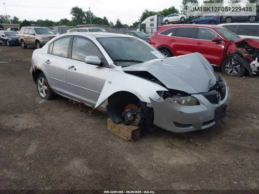 2005 Mazda Mazda3 I VIN: JM1BK12F051229435 Lot: 42591465
