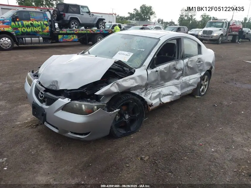 2005 Mazda Mazda3 I VIN: JM1BK12F051229435 Lot: 42591465