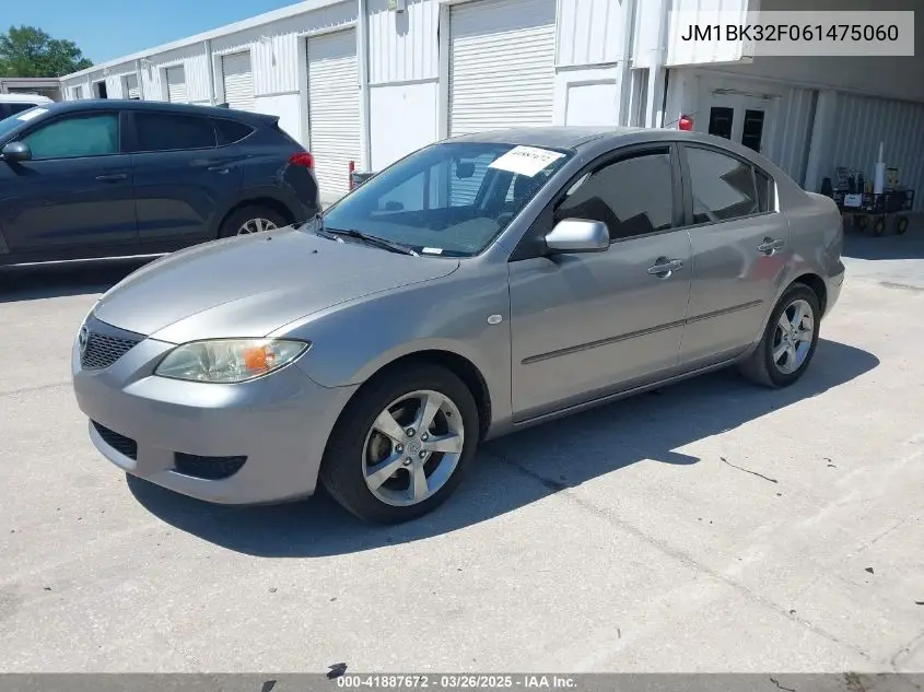 2006 Mazda Mazda3 I VIN: JM1BK32F061475060 Lot: 41887672