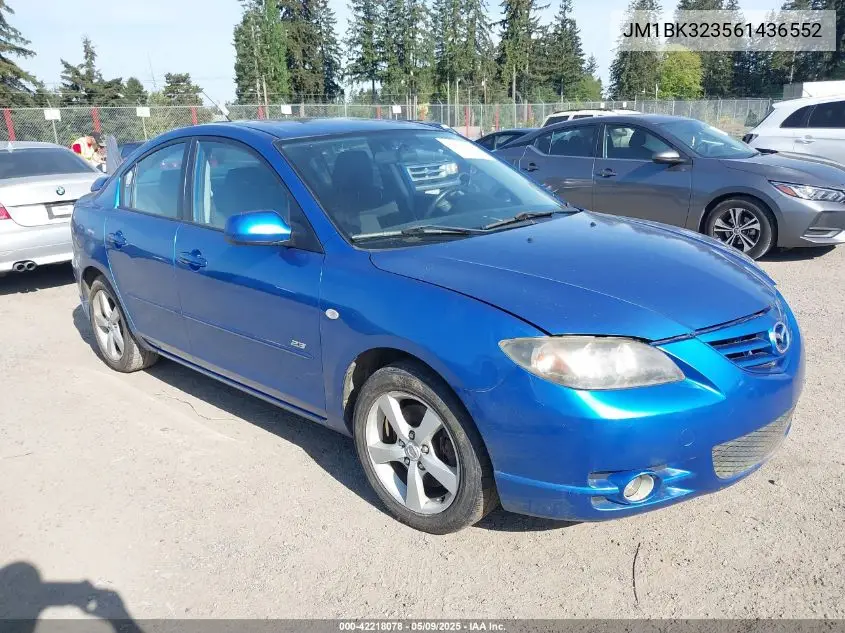 2006 Mazda Mazda3 S VIN: JM1BK323561436552 Lot: 42218078