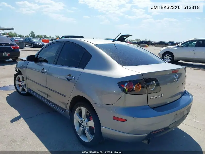2006 Mazda Mazda3 S Touring VIN: JM1BK323X61513318 Lot: 42258209