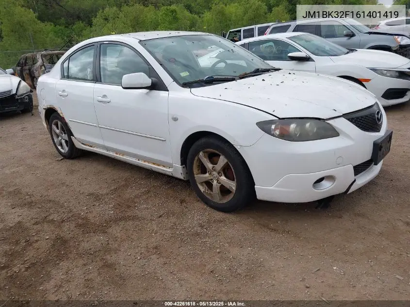 2006 Mazda Mazda3 I VIN: JM1BK32F161401419 Lot: 42261618