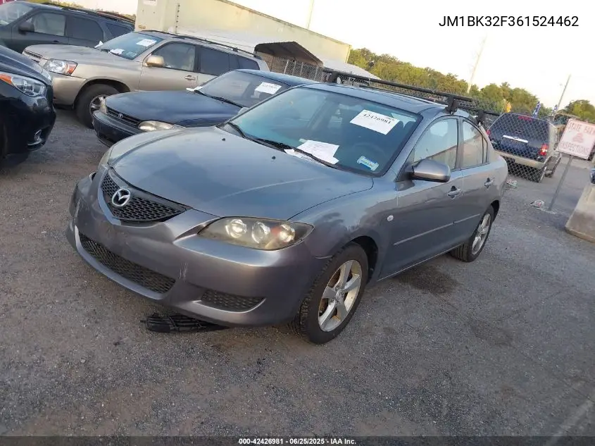 2006 Mazda Mazda3 I VIN: JM1BK32F361524462 Lot: 42426981