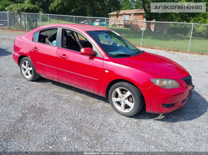 2006 Mazda Mazda3 I VIN: JM1BK32F861409503 Lot: 42495533