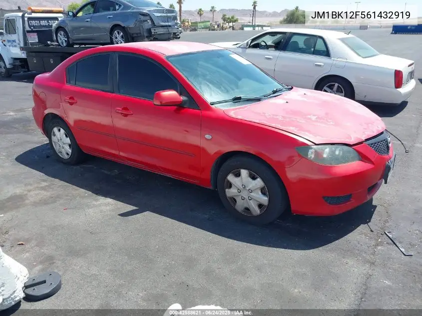 2006 Mazda Mazda3 I VIN: JM1BK12F561432919 Lot: 42588621