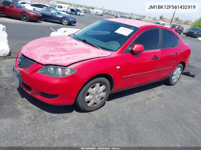 2006 Mazda Mazda3 I VIN: JM1BK12F561432919 Lot: 42588621