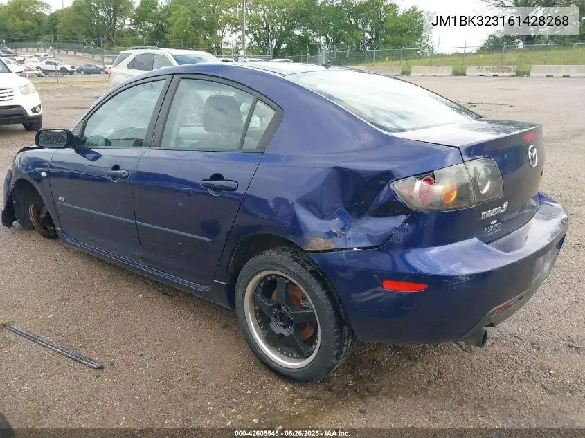 2006 Mazda Mazda3 S Touring VIN: JM1BK323161428268 Lot: 42605545