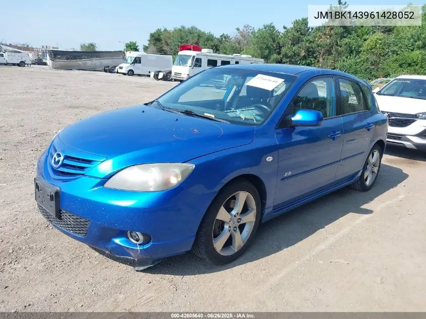2006 Mazda Mazda3 S VIN: JM1BK143961428052 Lot: 42605640
