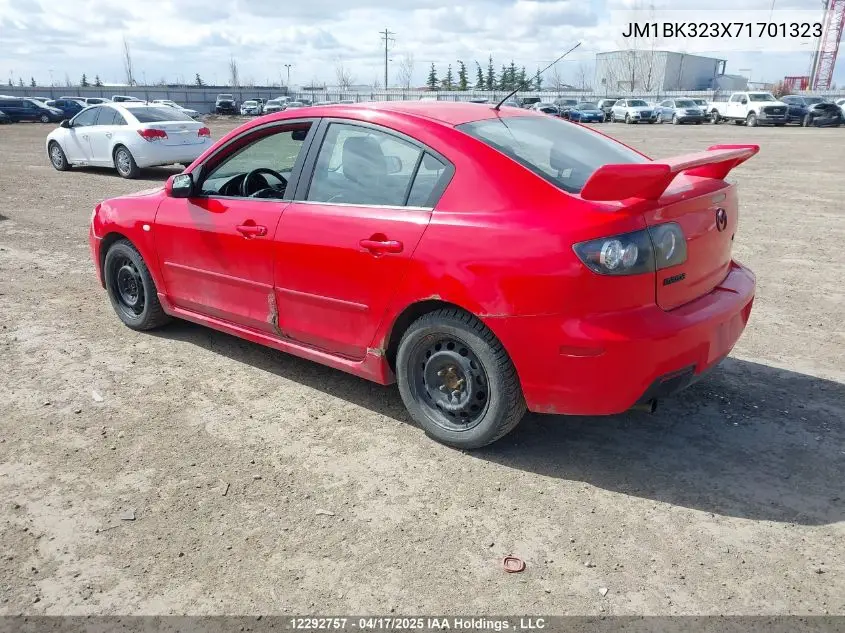2007 Mazda 3 S VIN: JM1BK323X71701323 Lot: 12292757