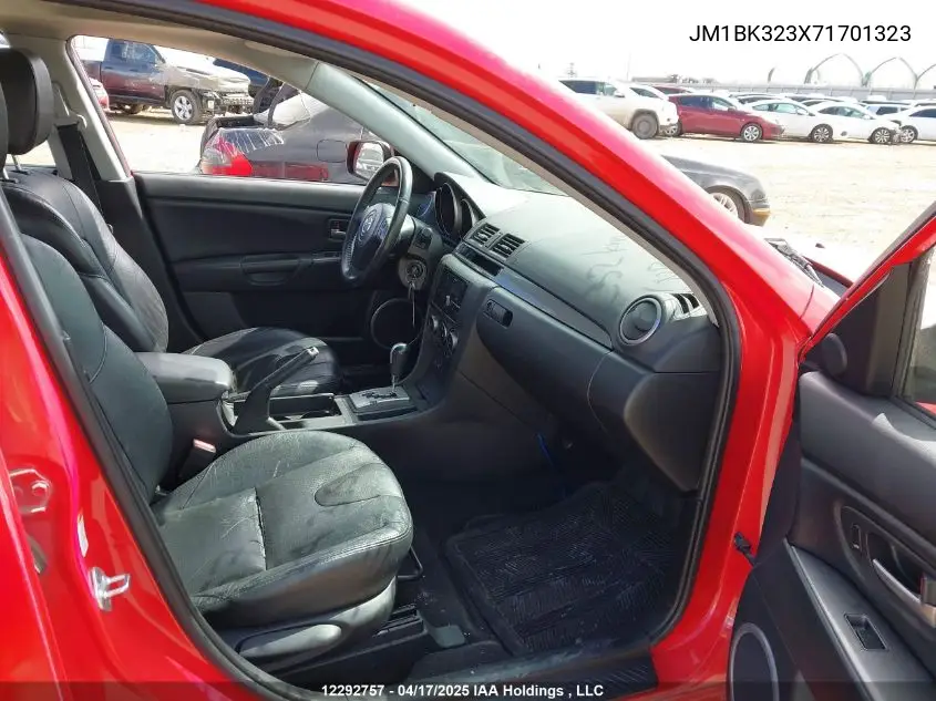 2007 Mazda 3 S VIN: JM1BK323X71701323 Lot: 12292757
