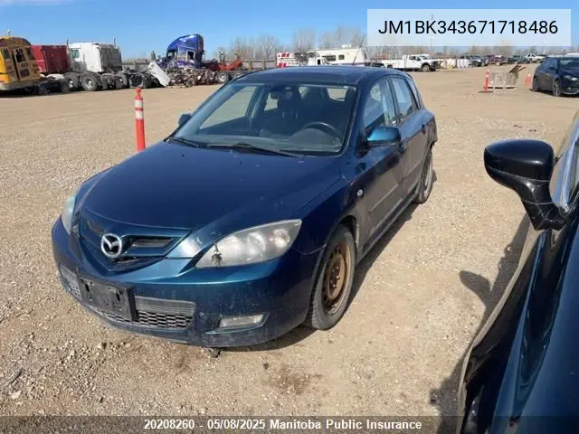 2007 Mazda 3 Mazda Sport Gt VIN: JM1BK343671718486 Lot: 20208260