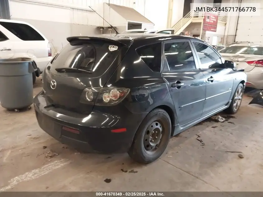 2007 Mazda Mazda3 S Touring VIN: JM1BK344571766778 Lot: 41670349