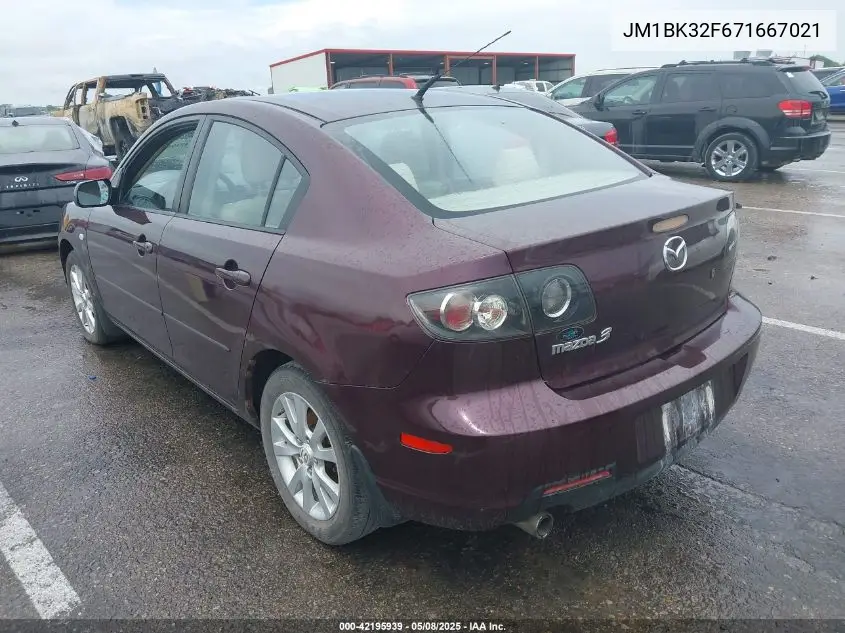2007 Mazda Mazda3 I VIN: JM1BK32F671667021 Lot: 42195939