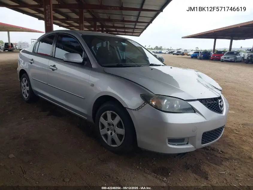 2007 Mazda 3 I Sport VIN: JM1BK12F571746619 Lot: 42246354