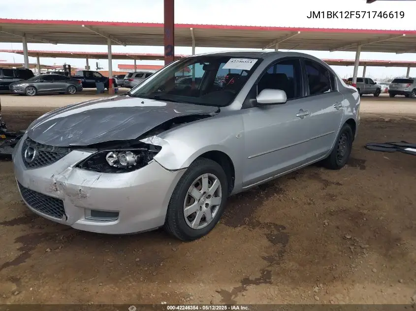 2007 Mazda 3 I Sport VIN: JM1BK12F571746619 Lot: 42246354
