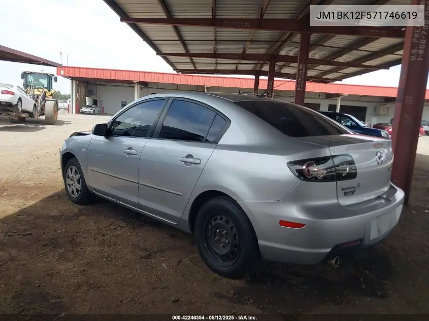 2007 Mazda 3 I Sport VIN: JM1BK12F571746619 Lot: 42246354