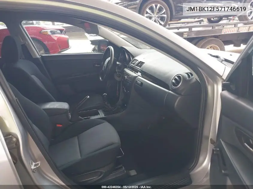2007 Mazda 3 I Sport VIN: JM1BK12F571746619 Lot: 42246354