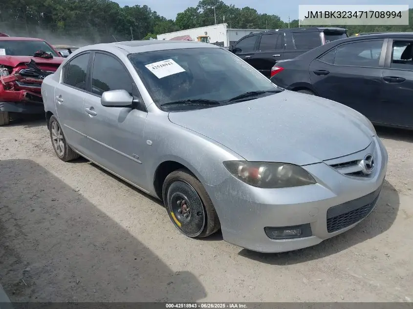 2007 Mazda Mazda3 S Sport VIN: JM1BK323471708994 Lot: 42518943