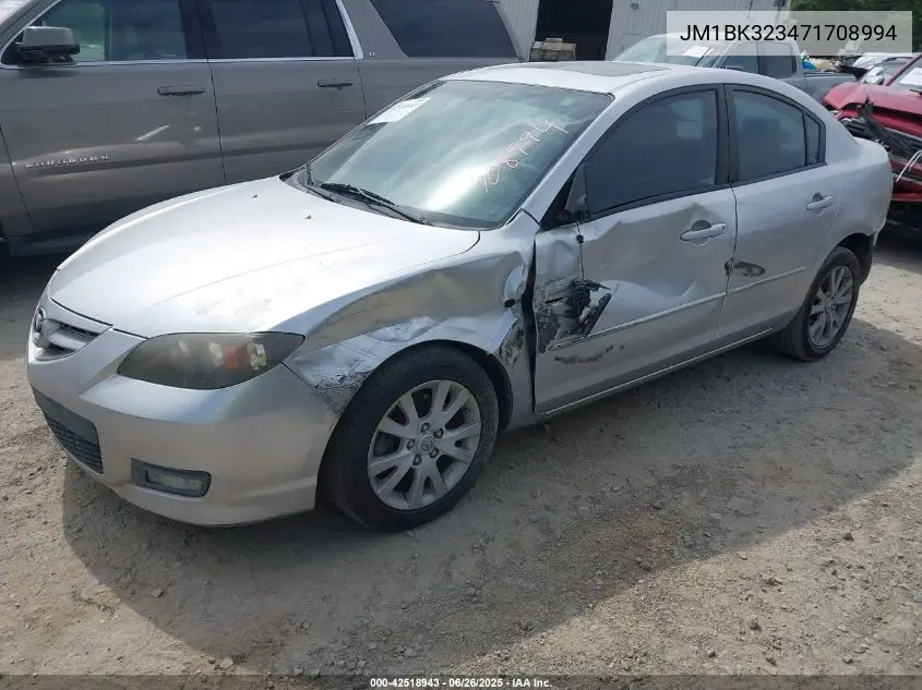 2007 Mazda Mazda3 S Sport VIN: JM1BK323471708994 Lot: 42518943