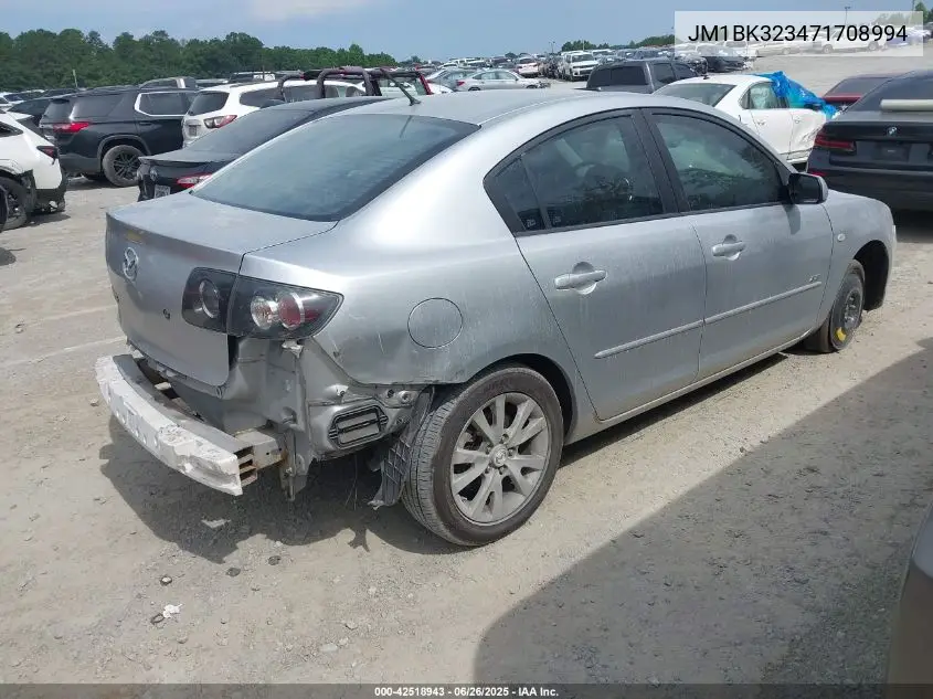 2007 Mazda Mazda3 S Sport VIN: JM1BK323471708994 Lot: 42518943