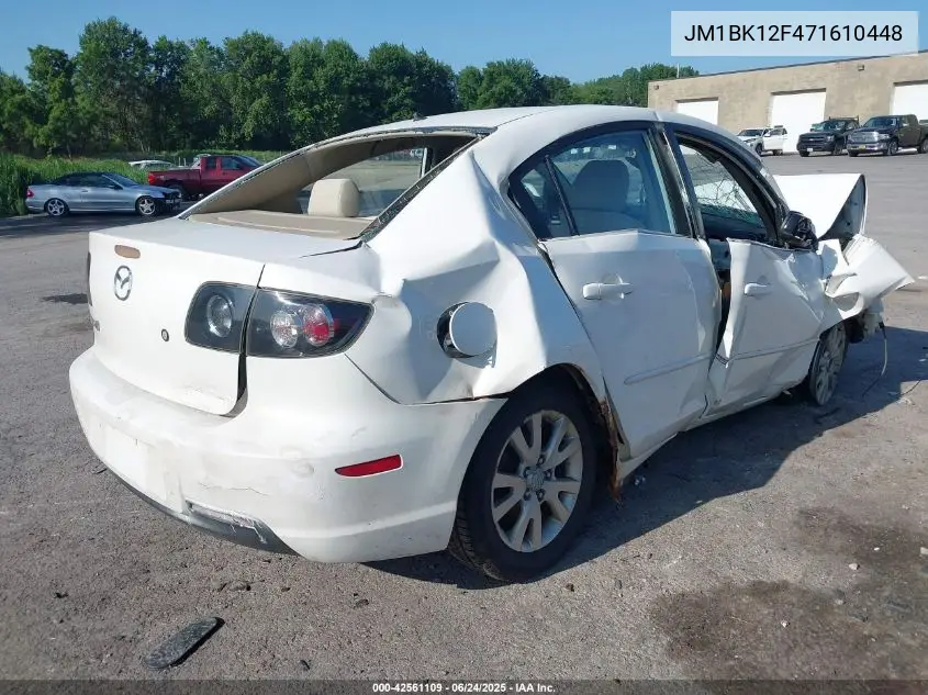 2007 Mazda Mazda3 I VIN: JM1BK12F471610448 Lot: 42561109