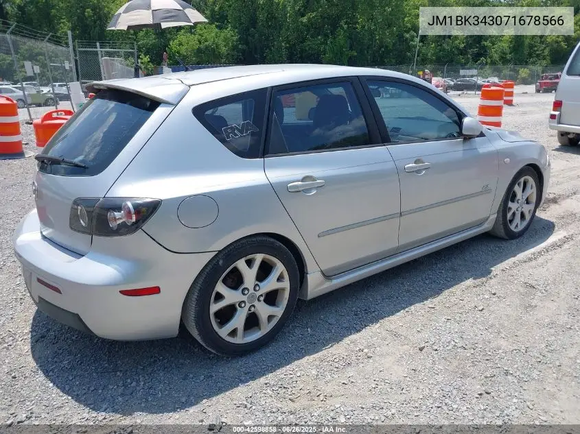 2007 Mazda Mazda3 S Touring VIN: JM1BK343071678566 Lot: 42598858