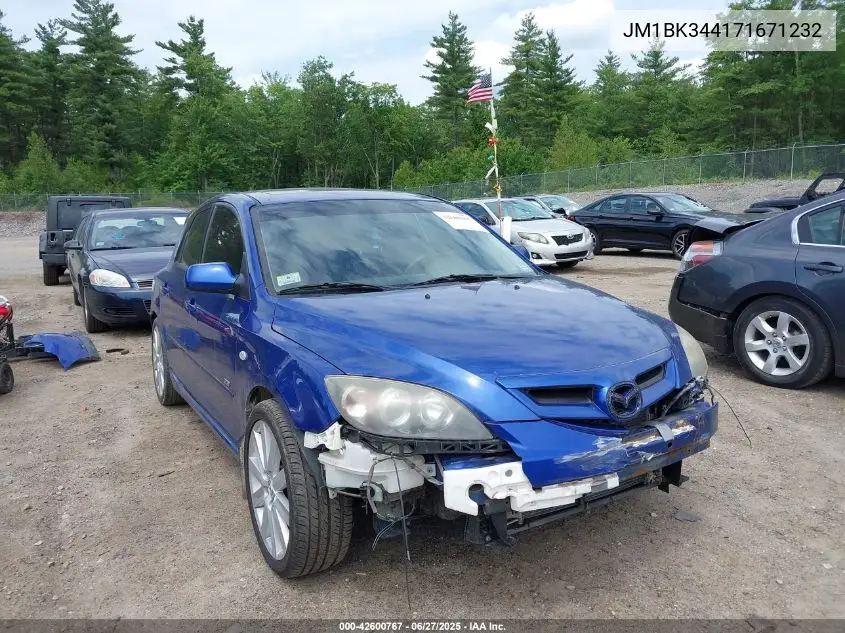 2007 Mazda Mazda3 S Grand Touring VIN: JM1BK344171671232 Lot: 42600767