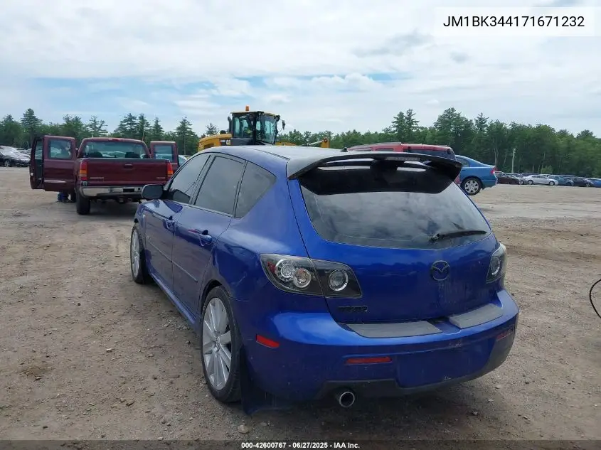 2007 Mazda Mazda3 S Grand Touring VIN: JM1BK344171671232 Lot: 42600767