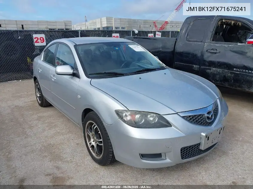 2007 Mazda Mazda3 I VIN: JM1BK12FX71675241 Lot: 42601458