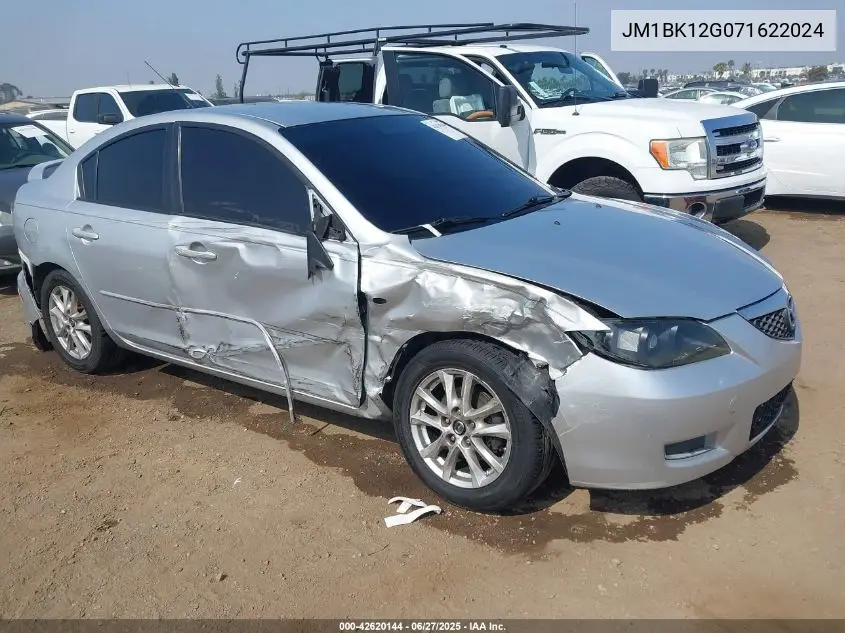 2007 Mazda Mazda3 I VIN: JM1BK12G071622024 Lot: 42620144