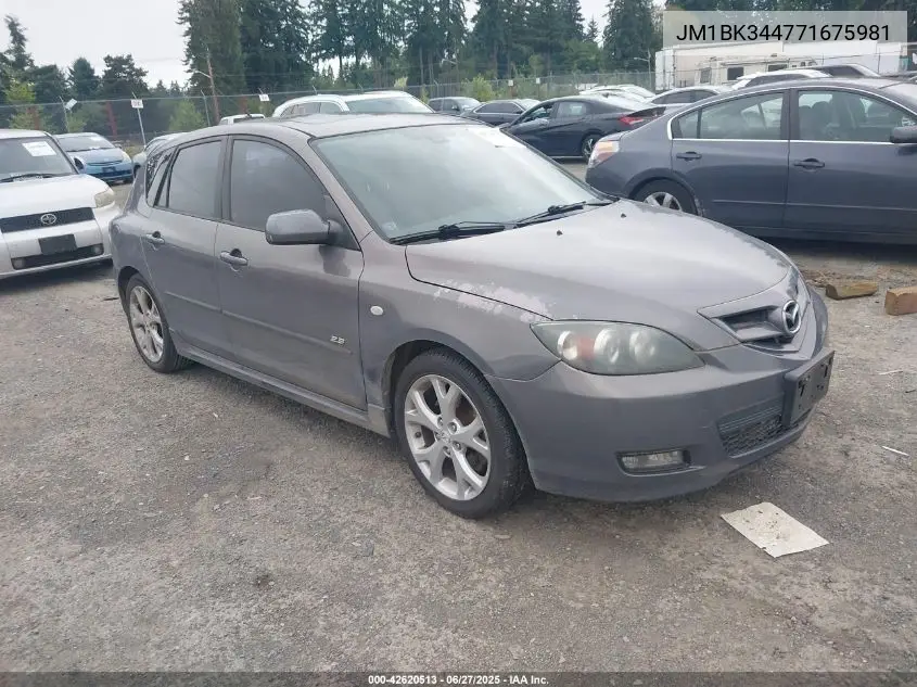 2007 Mazda Mazda3 S Grand Touring VIN: JM1BK344771675981 Lot: 42620513