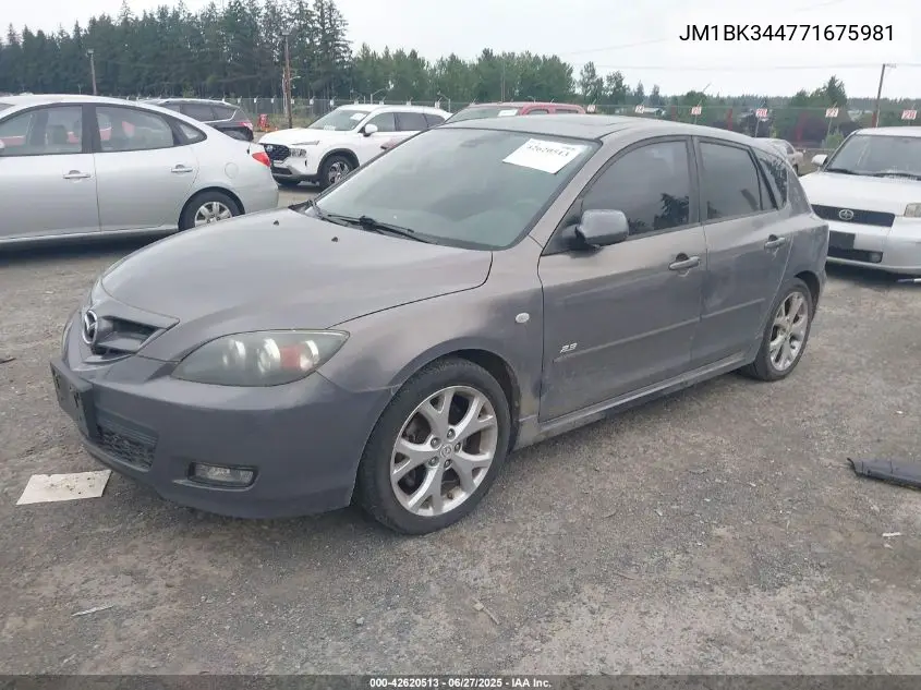 2007 Mazda Mazda3 S Grand Touring VIN: JM1BK344771675981 Lot: 42620513