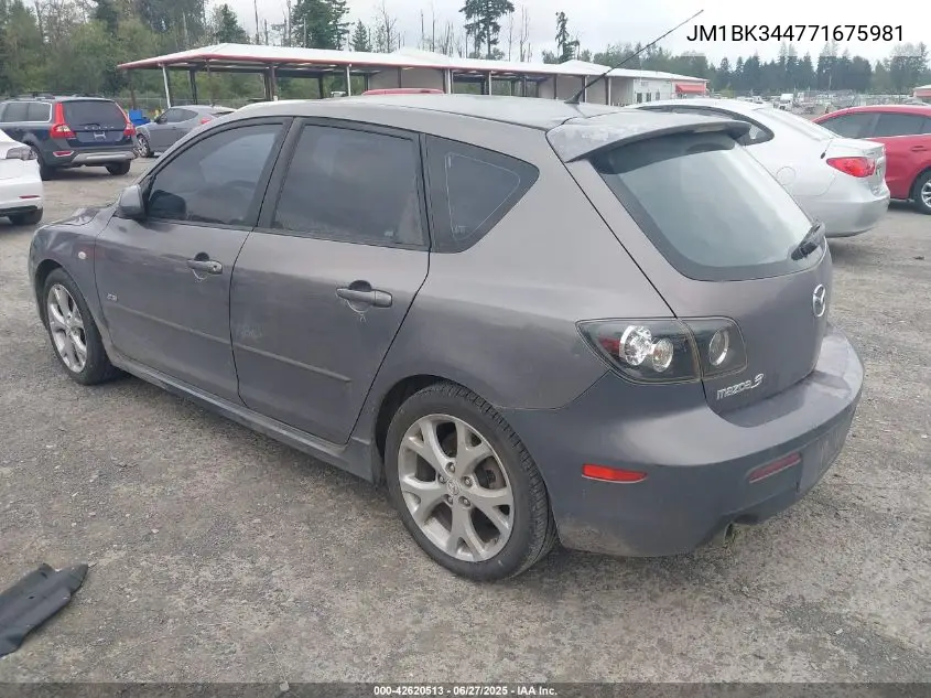 2007 Mazda Mazda3 S Grand Touring VIN: JM1BK344771675981 Lot: 42620513