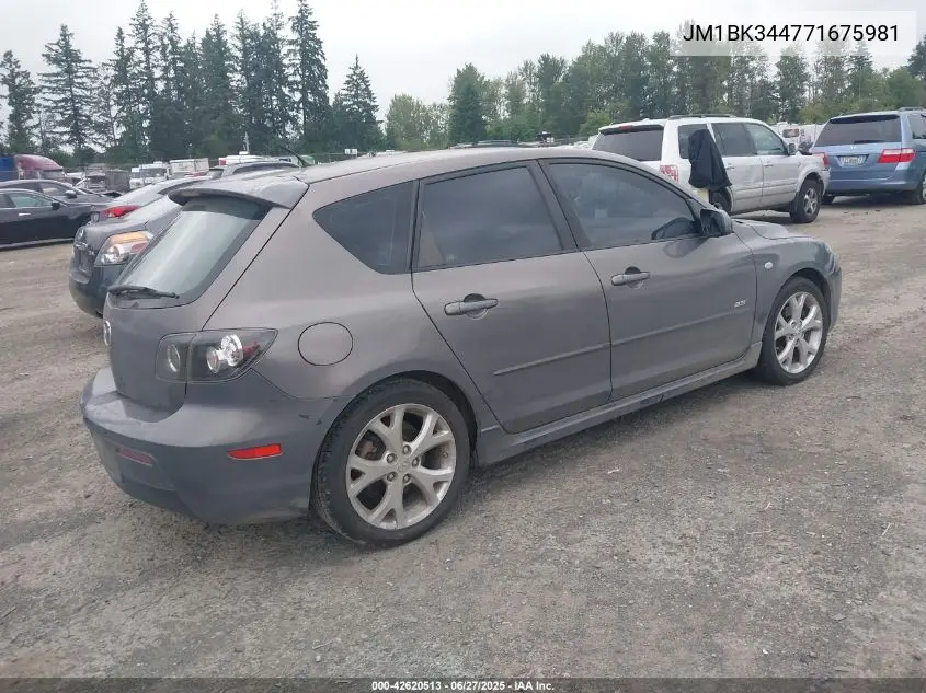 2007 Mazda Mazda3 S Grand Touring VIN: JM1BK344771675981 Lot: 42620513