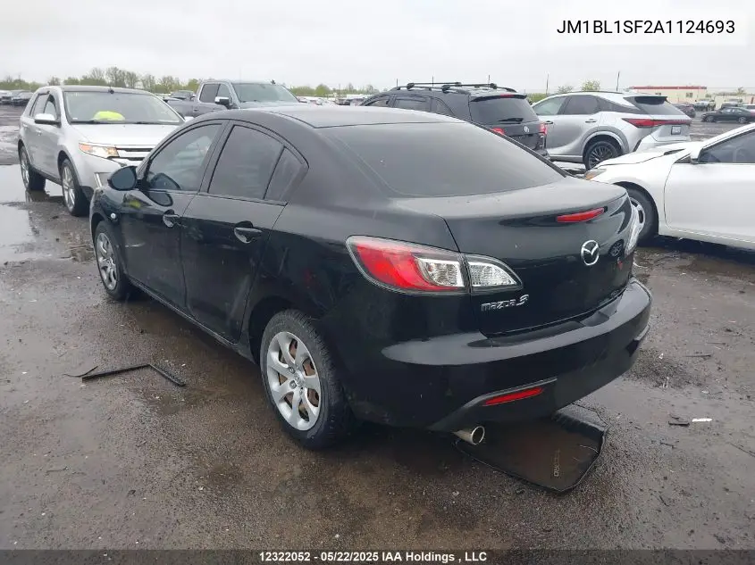 2010 Mazda 3 VIN: JM1BL1SF2A1124693 Lot: 12322052