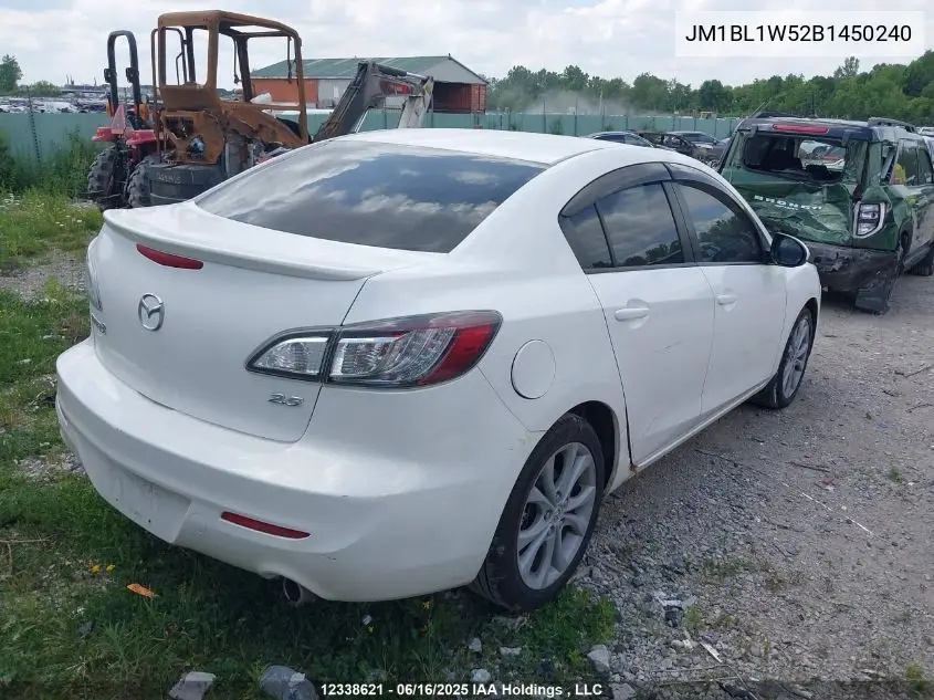 2011 Mazda Mazda3 Gt VIN: JM1BL1W52B1450240 Lot: 12338621