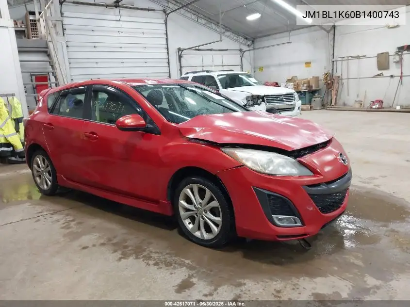 2011 Mazda 3 S VIN: JM1BL1K60B1400743 Lot: 42617071