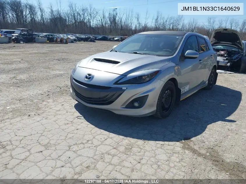 2012 Mazda Mazdaspeed3 VIN: JM1BL1N33C1640629 Lot: 12297188