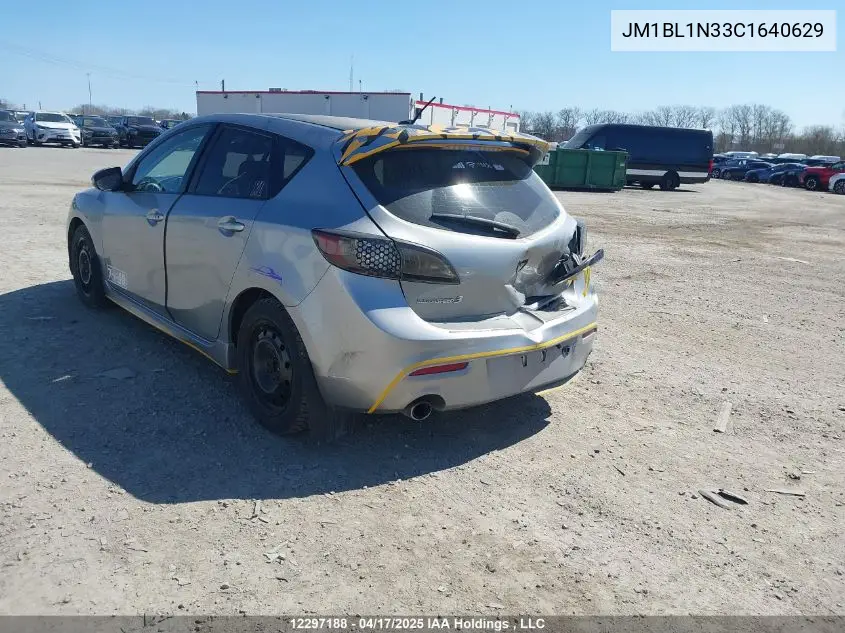 2012 Mazda Mazdaspeed3 VIN: JM1BL1N33C1640629 Lot: 12297188