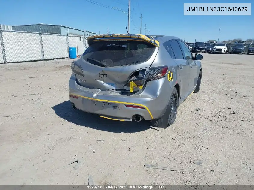2012 Mazda Mazdaspeed3 VIN: JM1BL1N33C1640629 Lot: 12297188