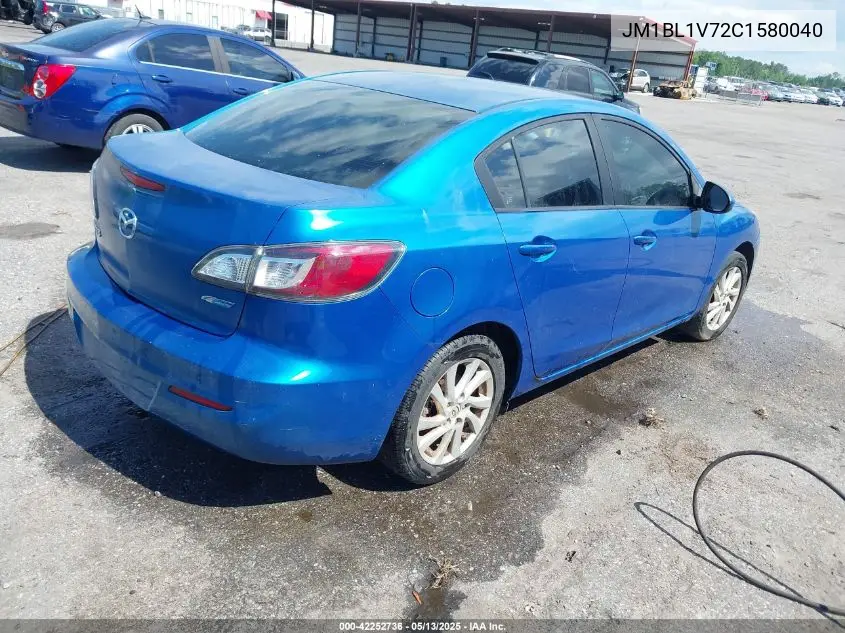 2012 Mazda Mazda3 I Touring VIN: JM1BL1V72C1580040 Lot: 42252736